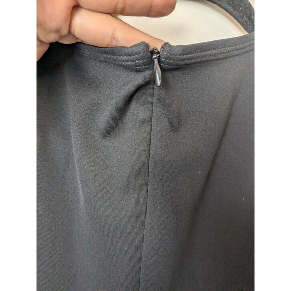 Theory Stretch Nylon Black Mod Panel Dress Retail $ 345 Size Small EUC - Picture 9 of 10